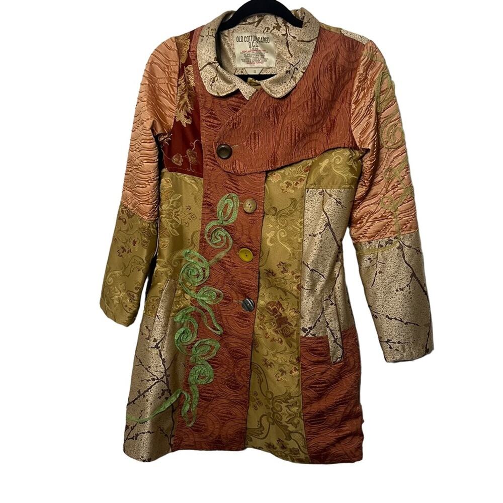 Old Cotton Cargo OCC Vintage Mariposa Trench Coat Size S
